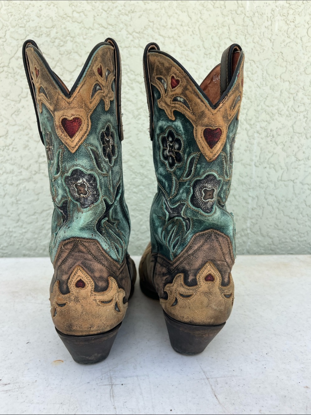 DAN POST vintage bluebird snip toe leather cowgirl boots 8.5